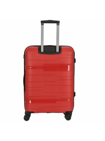 Check.In Memphis - 4-Rollen-Trolley 67 cm (blau) in rot
