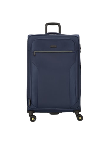 D&N Travel Line 9704 4 Rollen Trolley L 78 cm mit Dehnfalte dark blue