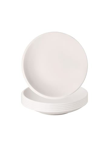 Villeroy & Boch 6er Set Schalen flach NewMoon ø 25 cm weiß in weiß