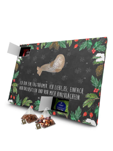 Mr. & Mrs. Panda Advents-Teekalender Robbe Lachen mit Spruch in Kreidetafel