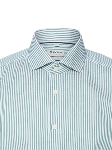 OLYMP  Businesshemd in smaragd weiß - 0003