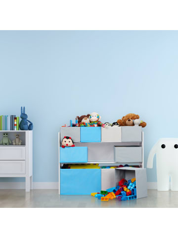 relaxdays Kinderregal Lagerfeuer in Bunt - (B)82,5 x (H)66 x (T)29,5 cm
