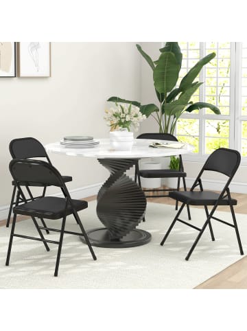 HOMCOM Klappstuhl-45L x 46B x 78H cm-Schwarz