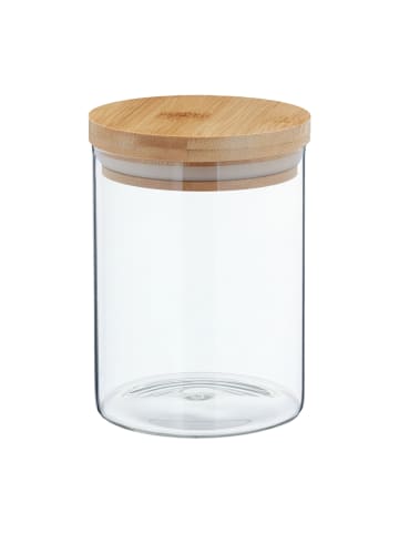 relaxdays 3 x Vorratsglas in Transparent/ Natur - 650 ml