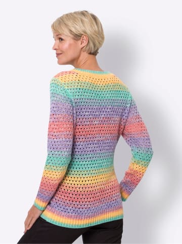 Sieh an! Ajourpullover in lavendel-gemustert