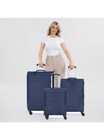 Franky Melbourne 3.0 4-Rollen Kofferset 3tlg. mit Dehnfalte in dark blue