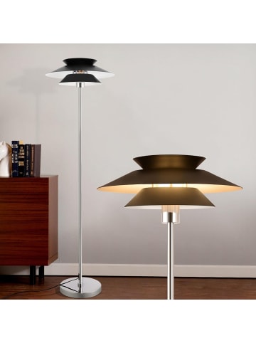 ZMH Stehlampe 1-flammige E27 in schwarz mit kreative Design