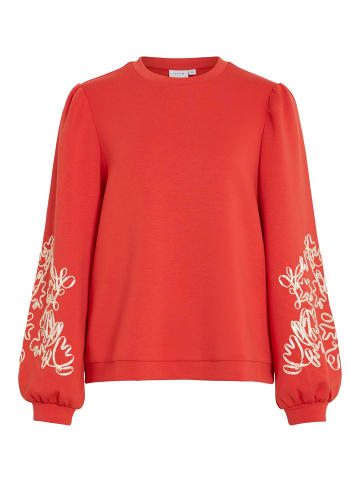 Vila Sweatshirt in Aurora Red