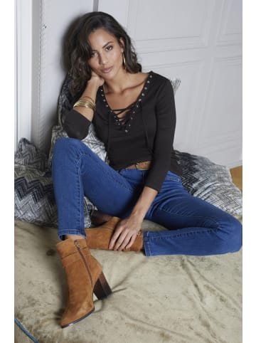 Laura Scott 3/4-Arm-Shirt in schwarz