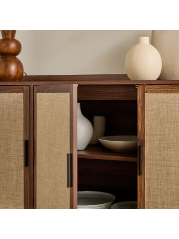 CALICOSY Sideboard JETSON in Dunkles - (W) 140  x (H) 79  x (L) 39,5  cm