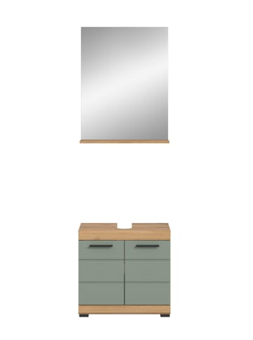 xonox.home Badkombination in Artisan Eiche/Salbei - (B) 60 x (H) 191 x (T) 34
