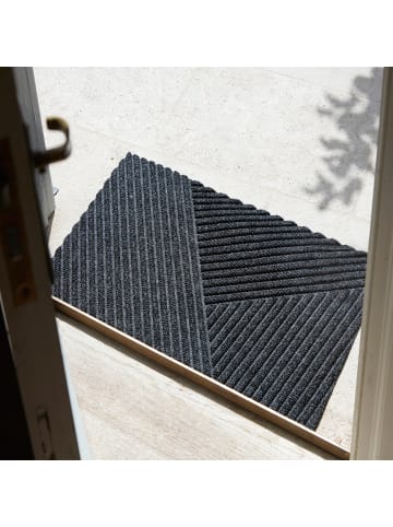 wash+dry Fußmatte Dune Stripes in dunkelgrau