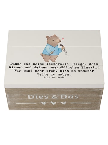 Mr. & Mrs. Panda Schatulle Spruch Dankbare Pflegekraft mit Spruch in Weiß