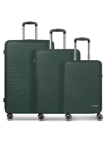 Franky Dallas 3.0 4 Rollen Kofferset 3-teilig mit Dehnfalte in olive