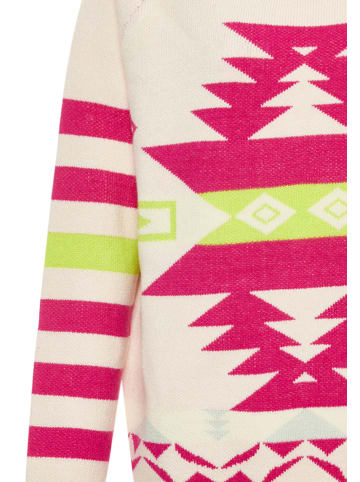 IZIA Damen Pullover in WOLLWEISS FUCHSIA
