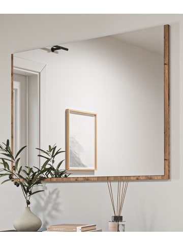 Inn.Furn Garderobenspiegel Nox Eiche, Wandspiegel 95 x 70 cm, Salud