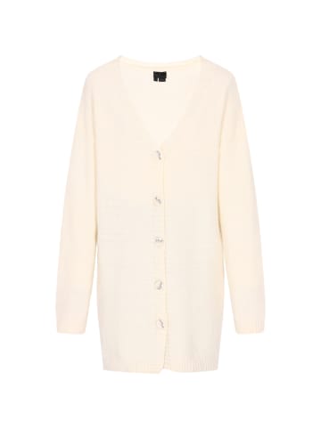 DreiMaster Klassik Damen Cardigan in Wollweiss