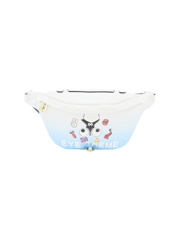 myMo Women Handbag in White Blue