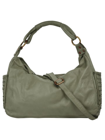 Samantha Look Handtasche echt Leder in grün