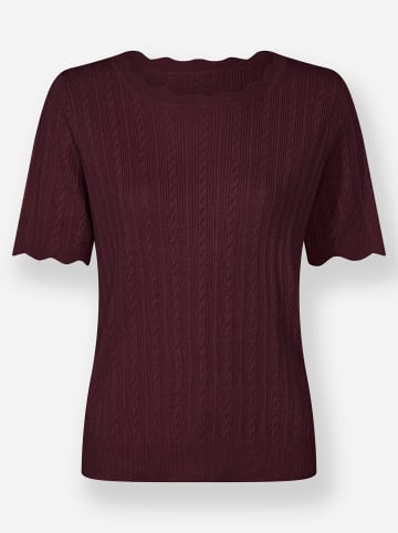 WITT WEIDEN Kurzarm-Pullover in burgund