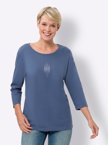 Sieh an! 3/4-Arm-Shirt in champagner + jeansblau