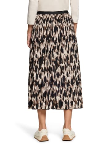 Betty Barclay Plisseerock mit Gummizug in Beige/Schwarz