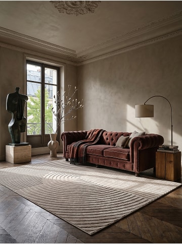 KADIMA DESIGN Kurzflorteppich Geometrisch pflegeleicht Wohnzimmer Schlafzimmer Flur in Taupe