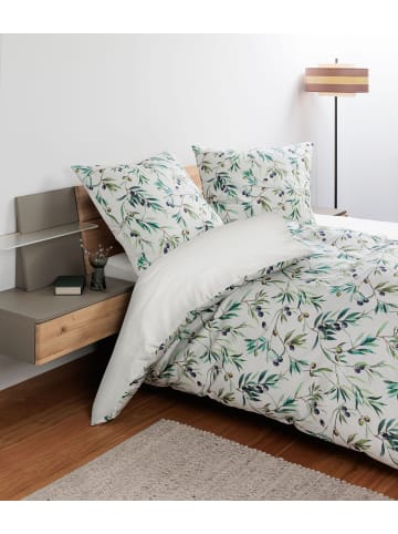 Janine Modern Art Mako Satin Bettwäsche - Olivenzweige in grün