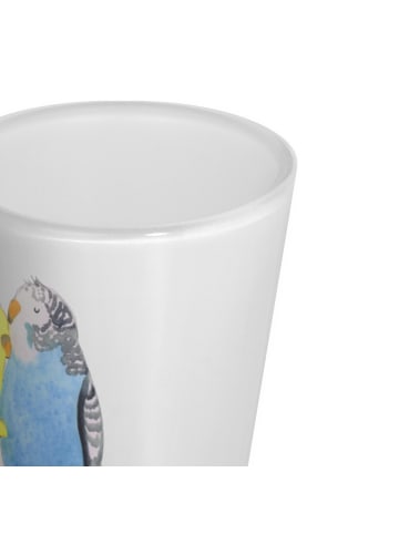 Mr. & Mrs. Panda Schnapsglas Wellensittich Liebe ohne Spruch in Transparent