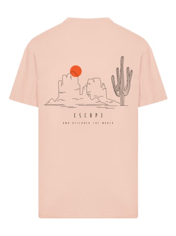 F4NT4STIC Heavy Oversize T-Shirt Oversize Escape Discover the World Savannah in amber