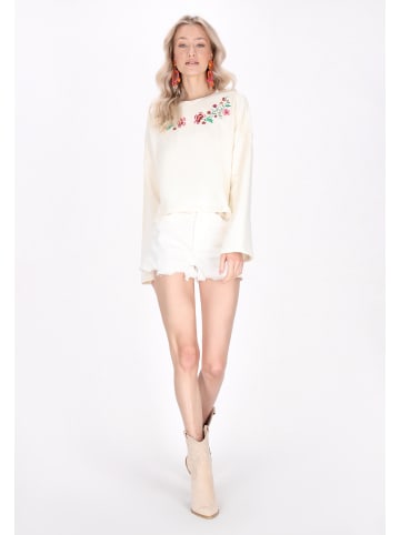 IZIA Women Sweatshirt in cream