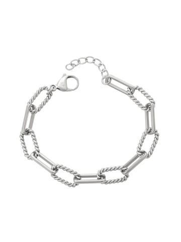 faina Women Cable Chain Link Bracelet in Silver