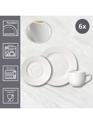 Ritzenhoff & Breker 18er Set Kaffeeservice Saphir in weiß