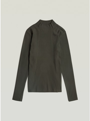 G-Star Raw A Line Slim Rib Mock T-Shirt asfalt