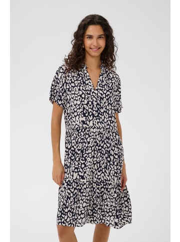 SAINT TROPEZ Kleid EdaSZ Lockere Passform in Nightsky Ice Leopard