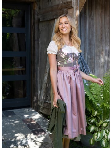 Berwin Dirndl mit Rosenmuster-Oberteil & Taftschürze