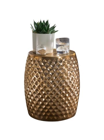 KADIMA DESIGN Beistelltisch 32x42x32 cm Aluminium Anstelltisch Orientalisch