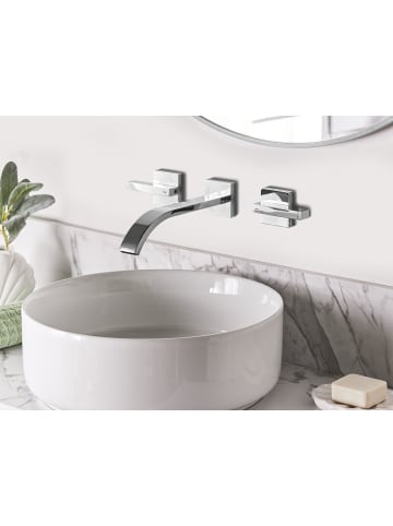 Beliani Wasserhähne BERRACO in Silber - (W) 30 x (H) 9 x (L) 20 cm
