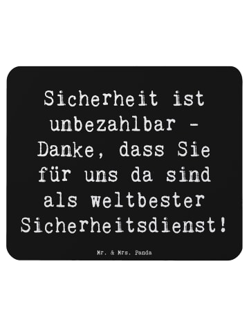 Mr. & Mrs. Panda Mauspad Spruch Weltbester Sicherheitsdienst mit... in Schwarz