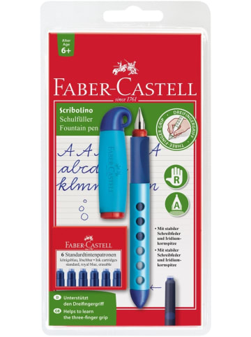Faber-Castell Schreiblernfüller für Rechtshänder Feder A inkl. Patronen auf Bli...