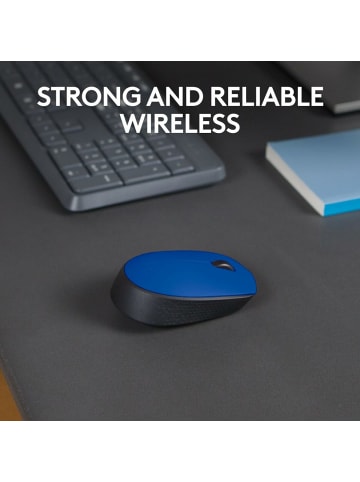 Logitech Wireless M171 Kabellose Maus in Blau - Ideal für Büro und in Blau