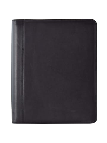 Dermata Schreibmappe Leder 36 cm schwarz
