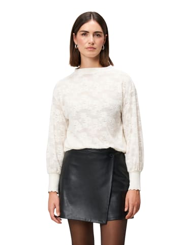 Zero  Sweatshirt mit Blumenspitze in Eggnog