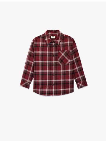 KOTON SHIRTS LS in Bordo Karomuster