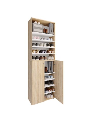 ebuy24 Schuhschrank Lona2XL10DTR Eiche Eiche 70 x 39 cm