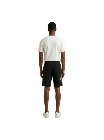 County of Milan Schwarz Baumwolle Bermudashorts