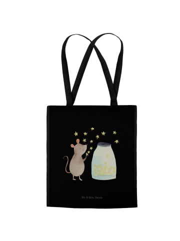 Mr. & Mrs. Panda Tasche Maus Sterne ohne Spruch in Schwarz
