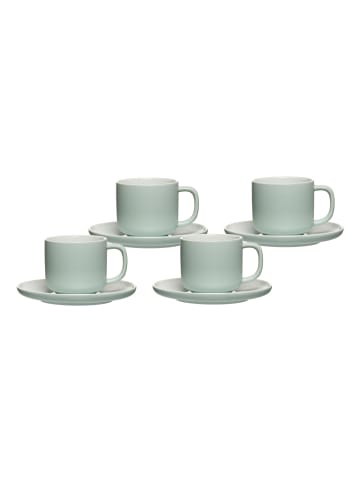Ritzenhoff & Breker 4er Set Kaffeetassen mit Untertassen Jasper 240 ml in Mint