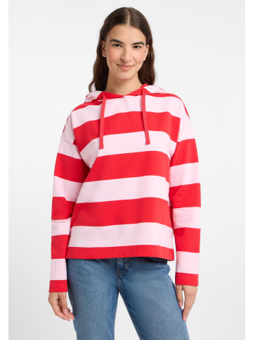 ELBSAND Hoodie Eydis in Barberry + Soft Rose STRIPE