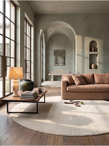KADIMA DESIGN Teppich Hochflor, 17 mm Gesamthöhe und rutschhemmende Rückseite in Beige